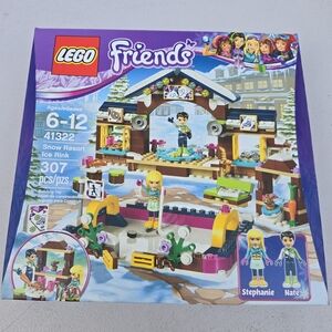 LEGO Friends Snow Resort Ice Rink Set with Yellow, Blue, and Purple